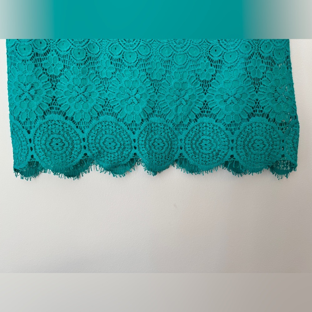 Laundry by Shelli Segal Lace Shift Dress - Teal, Women’s Size 2 - Picture 4 of 7